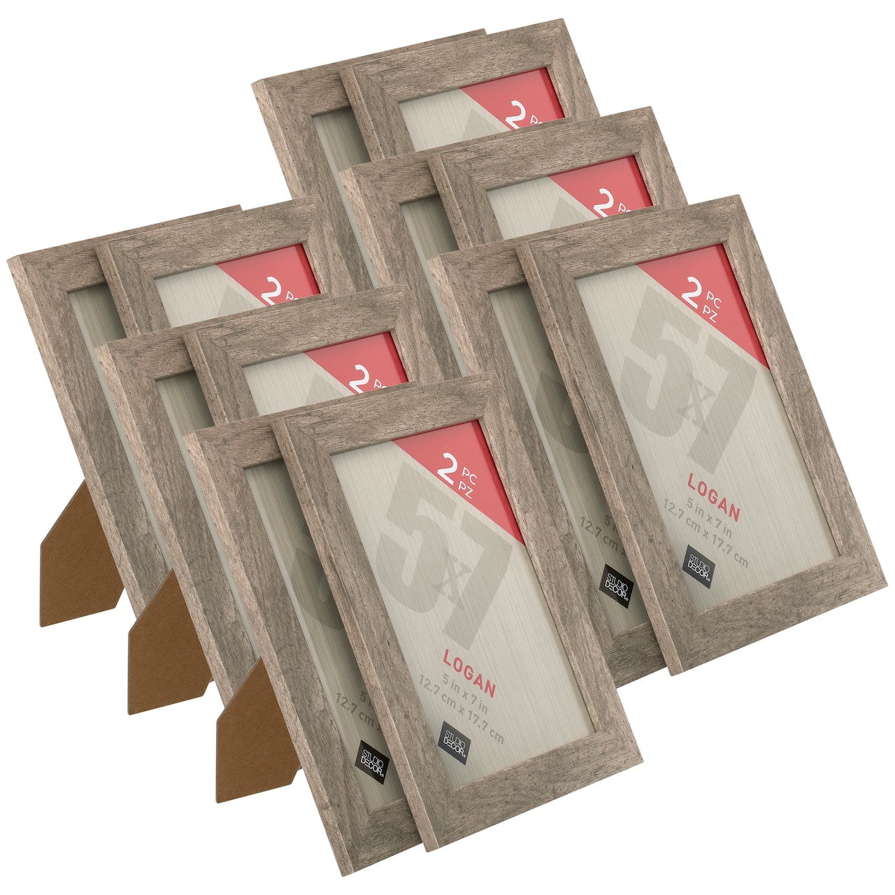 12 Packs: 2 ct. (24 total) Gray Tabletop Frames, Logan by Studio Décor®